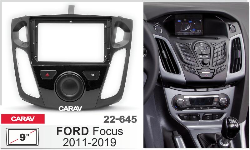 Купить 9-inch Рамка FORD Focus 2011-19 (with buttons and PCB / ver.1 ЧЕРНАЯ  22645 в интернет-магазине