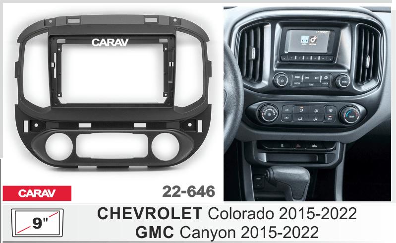 Купить 9-inch Рамка CHEVROLET Colorado 2015+ / GMC Canyon 2015+  ЧЕРНАЯ  22646 в интернет-магазине