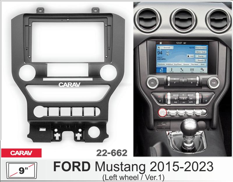 Купить 9-inch Рамка FORD Mustang 2015-2023 Ver.1 ЧЕРНАЯ  22662 в интернет-магазине