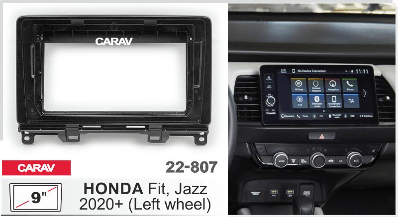 Купить 9-inch Рамка HONDA Fit, Jazz 2020+ ЧЕРНАЯ  22807 в интернет-магазине