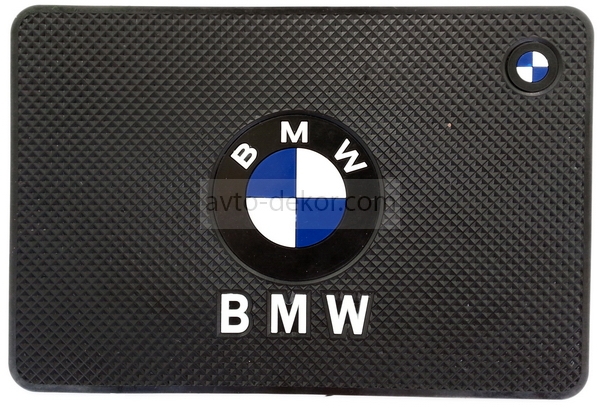 Коврик на парприз чёрный (20*13 см) BMW  2738
