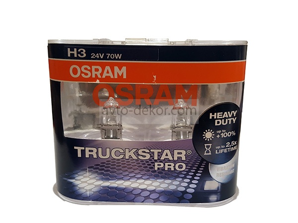 Купить OSRAM Автолампа 24v H3 (70) PK22s+100% TRUCKSTAR PRO (EUROBOX, 2 шт) O-64156TSP2    3991 в интернет-магазине