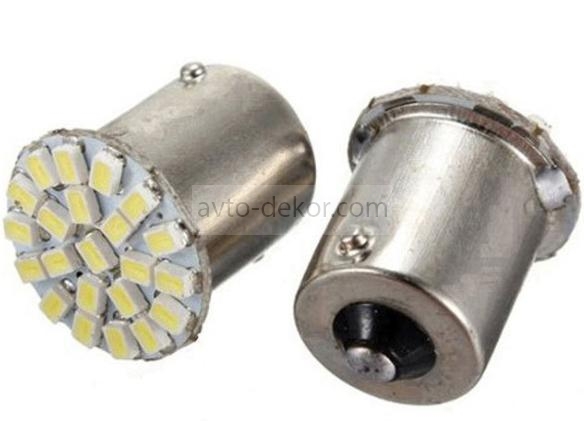 Диод 12v 1156-22(3020) BA15S белый (22 диода (3020) аналог 21w) AVTO-DEKOR  4060, фото 1