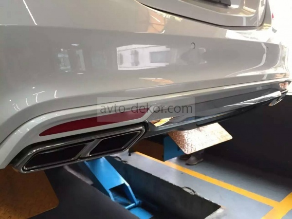 Насадка на глушитель MERCEDES W212, W222  AMG ромбики слитно врезные хромированные  5435, фото 2