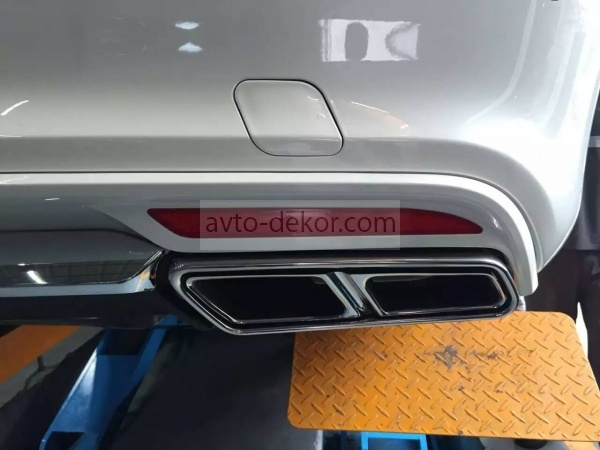 Насадка на глушитель MERCEDES W212, W222  AMG ромбики слитно врезные хромированные  5435, фото 3