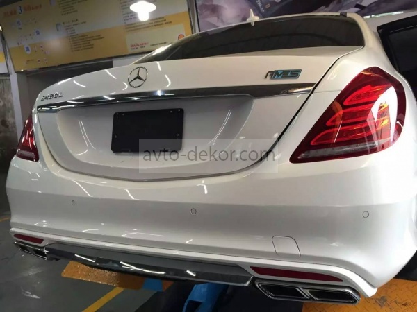 Насадка на глушитель MERCEDES W212, W222  AMG ромбики слитно врезные хромированные  5435, фото 4