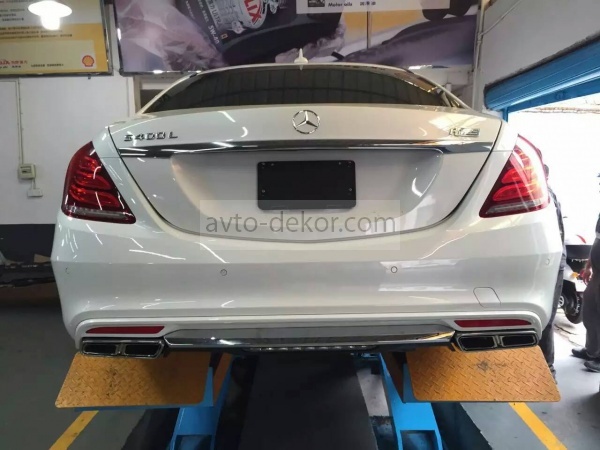 Насадка на глушитель MERCEDES W212, W222  AMG ромбики слитно врезные хромированные  5435, фото 5