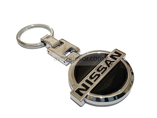 Купить Брелок (07) NISSAN черный металл  5499 в интернет-магазине