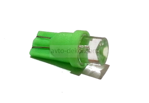 Купить Диод 12v T10-1LED (габарит,повт.поворота) зеленый без цоколя  AVTO-DEKOR   7033 в интернет-магазине