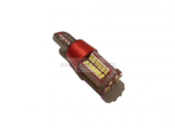 Диод 12v Т10-57(3014) габариты белый  (57 SMD (3014) диода аналог w5w) металл с обманкой   AVTO-DEKOR   7758, фото 1