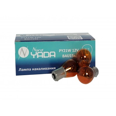 Автолампа NORD YADA PY21W (BAU15s)  YELLOW (смещ. цоколь) 12V 800044 купить