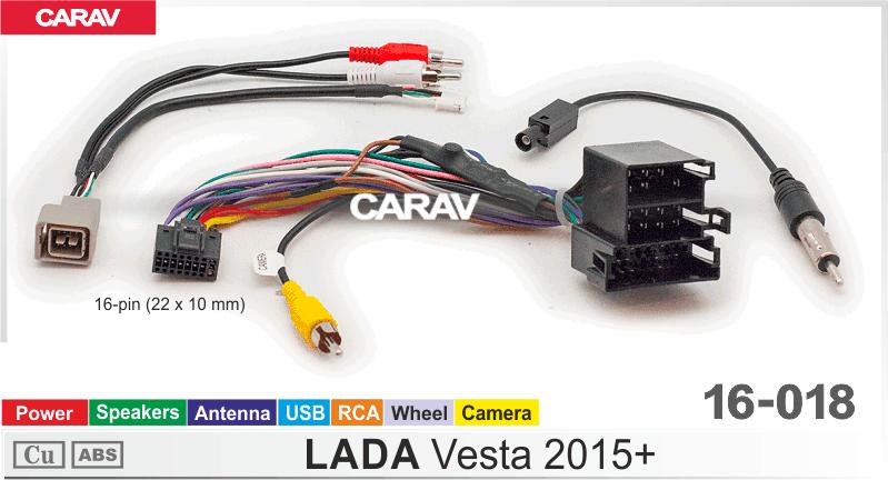 Комплект кабелей для головного устройства 9 и 10,1-inch LADA Vesta 2015+ /Питание + Динамики + Антенна + Камера  816018, фото 6