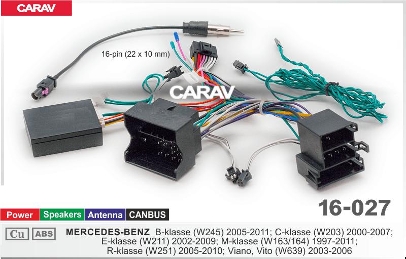Комплект кабелей для головного устройства 9 и 10,1-inch MERCEDES-BENZ  B (W245) 2005-11, C (W203) 2000-07  816027, фото 5