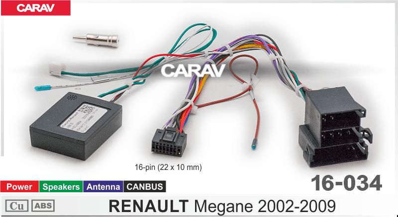 Комплект кабелей для головного устройства 9 и 10,1-inch RENAULT Megane 2002-09/Питание + Динамики + Антенна  816034, фото 4