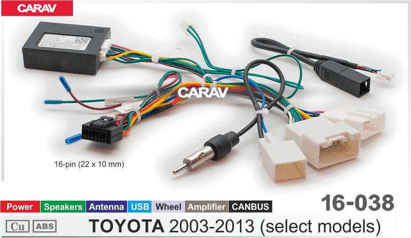 Комплект кабелей для головного устройства 9 и 10,1-inch TOYOTA 2003-13/Питание + Динамики + Антенна + Руль   816038, фото 7