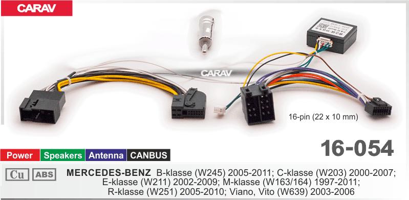 Комплект кабелей для головного устройства 9 и 10,1-inch MERCEDES-BENZ  B (W245) 2005-11, C (W203) 2000-07  816054, фото 5