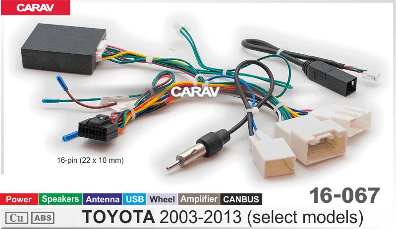 Комплект кабелей для головного устройства 9 и 10,1-inch TOYOTA 2003-13/Питание + Динамики + Антенна + Руль   816067, фото 6