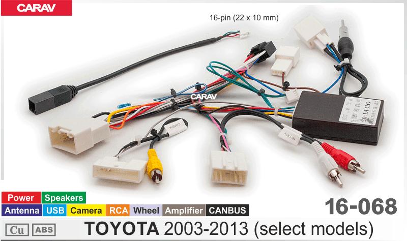 Комплект кабелей для головного устройства 9 и 10,1-inch TOYOTA 2003-13/Питание + Динамики + Антенна + Руль   816068, фото 7