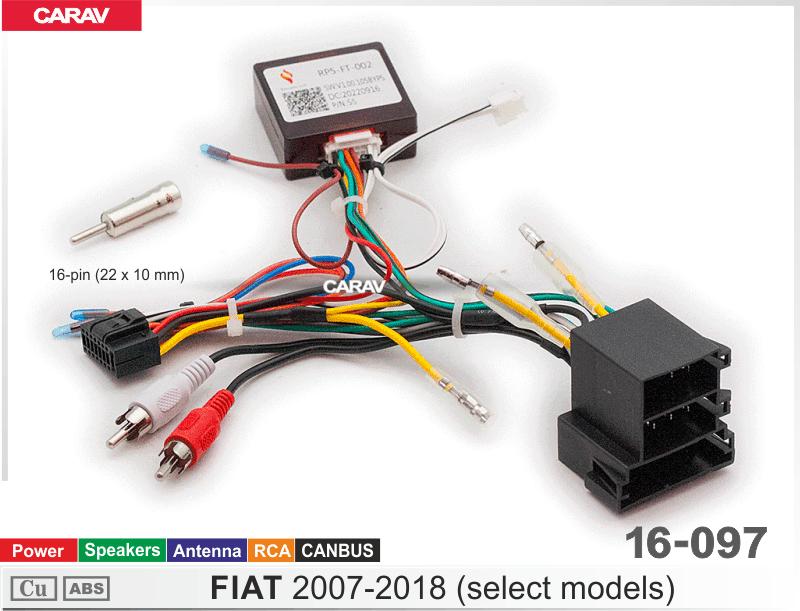 Комплект кабелей для головного устройства 9 и 10,1-inch FIAT 2007-2018 (select models)/Питание + Динамики + Антенна  816097, фото 4
