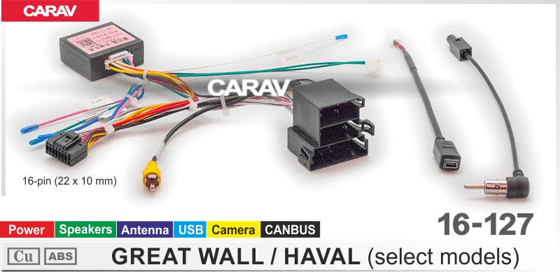 Комплект кабелей для головного устройства 9 и 10,1-inch GREAT WALL/HAVAL (select models) /Питание + Динамики  816127, фото 4