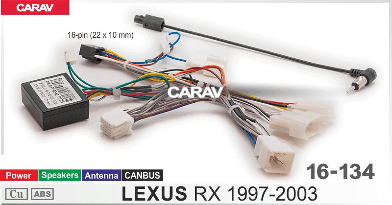 Комплект кабелей для головного устройства 9 и 10,1-inch LEXUS RX 1997-2003/Питание + Динамики + Антенна + CANBUSU  816134, фото 7