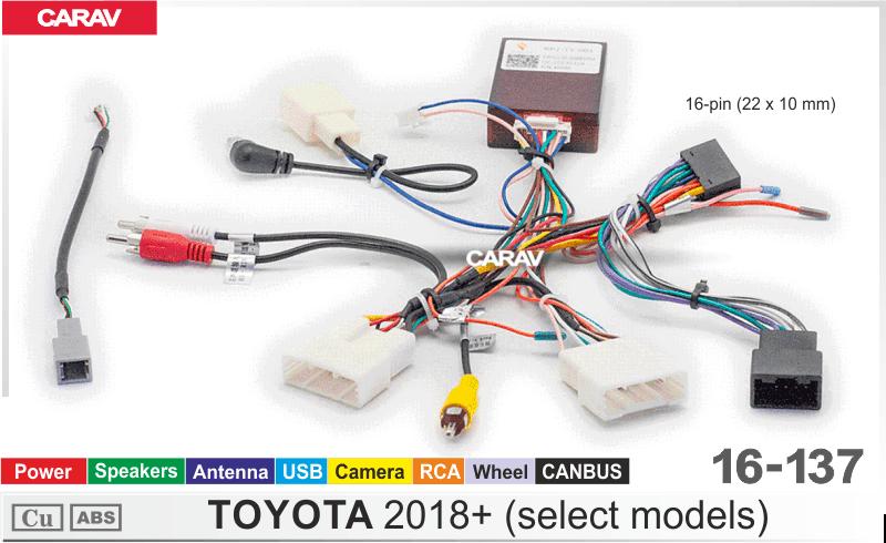 Комплект кабелей для головного устройства 9 и 10,1-inch TOYOTA 2018+ (select models)/Питание + Динамики + Антенна  816137, фото 5