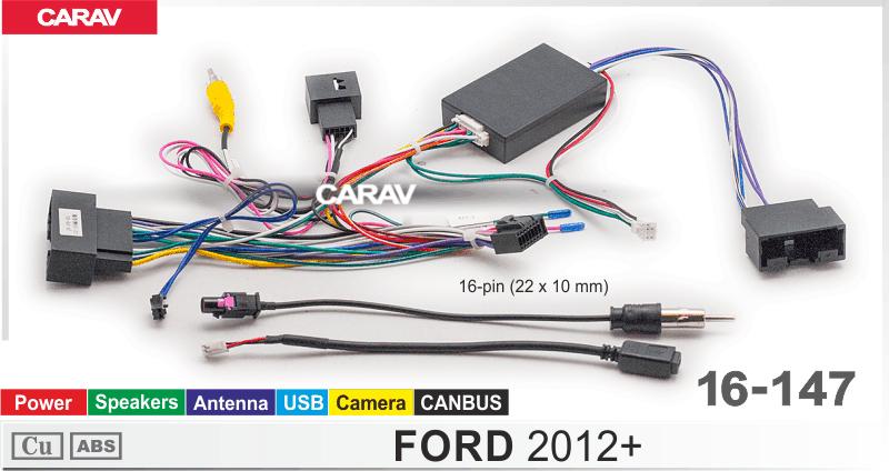Комплект кабелей для головного устройства 9 и 10,1-inch FORD 2012+ (select models)/Питание + Динамики + Антенна  816147, фото 7
