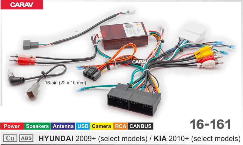 Комплект кабелей для головного устройства 9 и 10,1-inch HYUNDAI 2009+/KIA 2010+ (select models) /Питание + Динамики  816161, фото 5