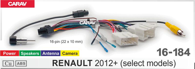 Комплект кабелей для головного устройства 9 и 10,1-inch RENAULT 2012+ (select models)/Питание + Динамики + Антенна  816184, фото 3