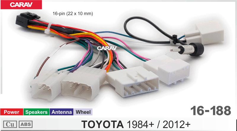 Комплект кабелей для головного устройства 9 и 10,1-inch TOYOTA 1984+/2012+/Питание + Динамики + Антенна + Руль  816188, фото 4