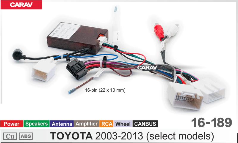 Комплект кабелей для головного устройства 9 и 10,1-inch TOYOTA 2003-2013 (select models)/Питание + Динамики + Антенна  816189, фото 5