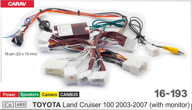 Комплект кабелей для головного устройства 9 и 10,1-inch TOYOTA Land Cruiser 100 2003-2007 (with monitor)  816193, фото 9