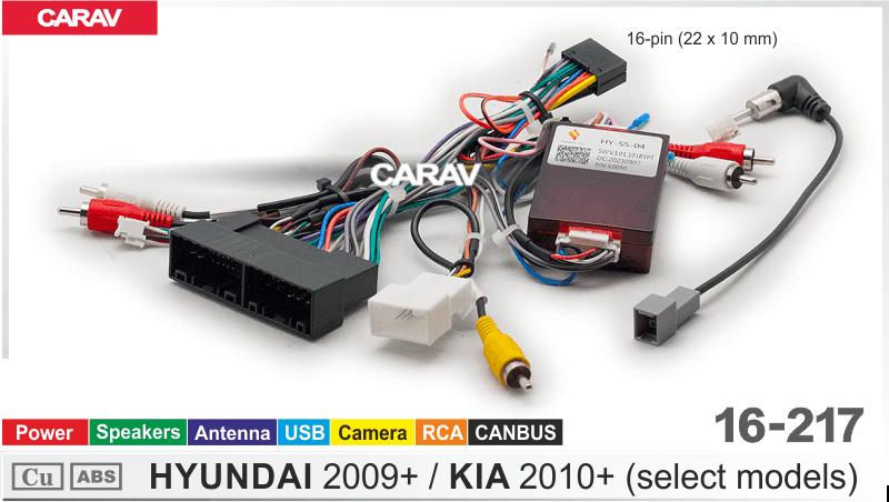Комплект кабелей для головного устройства 9 и 10,1-inch HYUNDAI 2009+/KIA 2010+ (select models) /Питание + Динамики  816217, фото 4