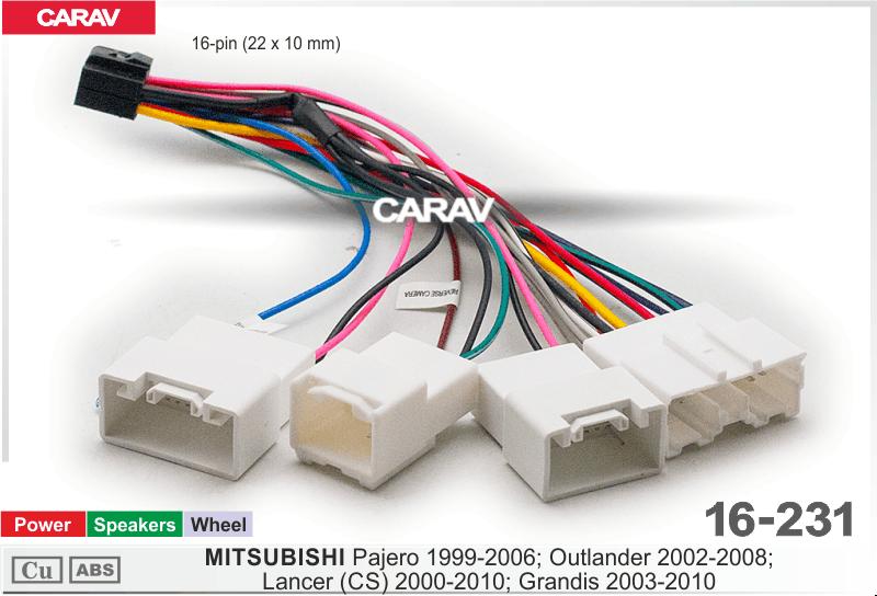 Комплект кабелей для головного устройства 9 и 10,1-inch MITSUBISHI Pajero 1999-2006, Outlander 2002-2008  816231, фото 4