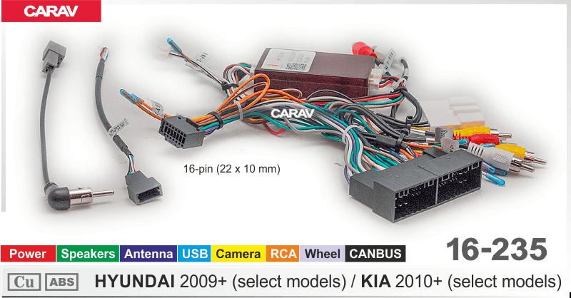 Комплект кабелей для головного устройства 9 и 10,1-inch HYUNDAI 2009+ (select models)/KIA 2010+   816235, фото 5