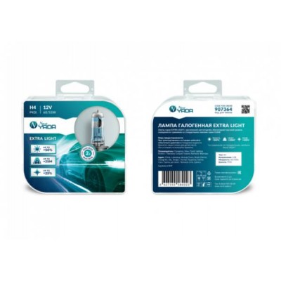 Автолампа NORD YADA  H4 (60/55) P43t-38 +50% ExtraLight (box, 2шт.) 12V   907364 купить